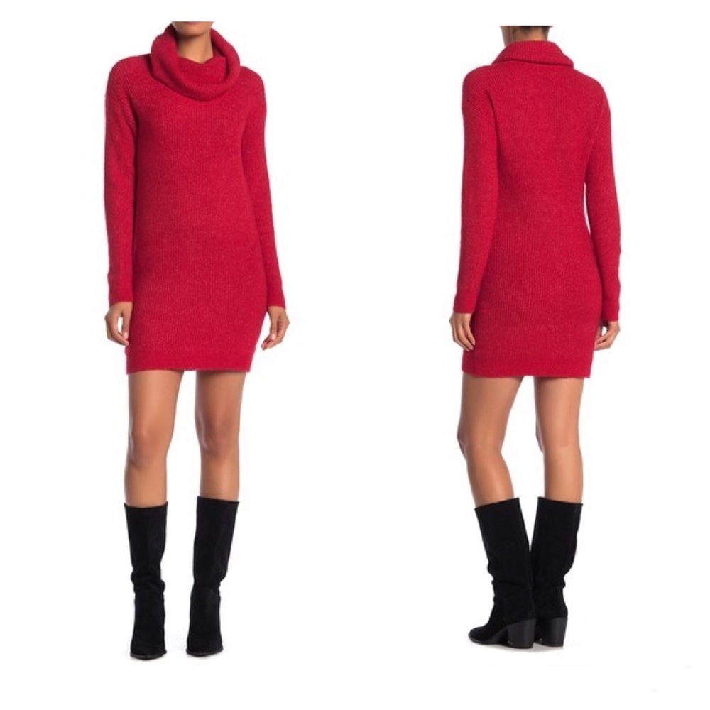 Free Press Cowl Neck Sweater Dress Size Large